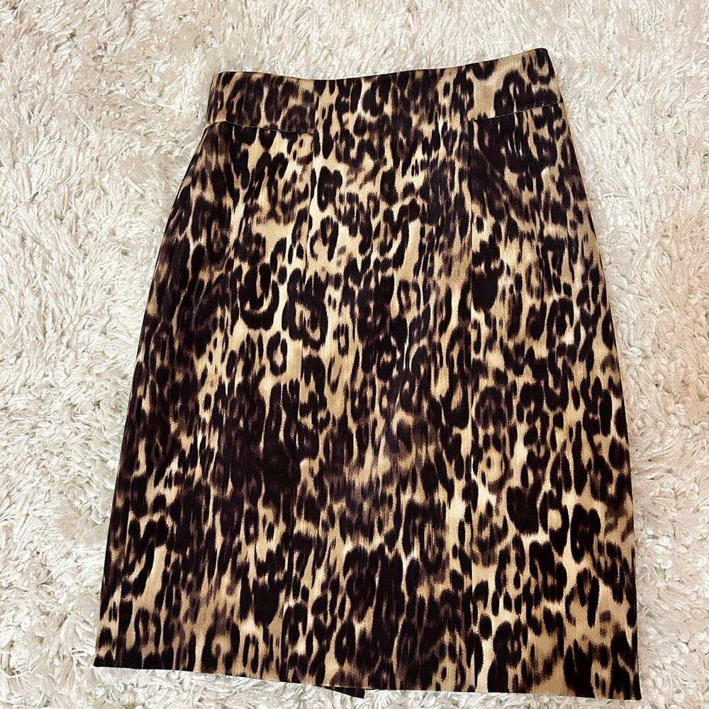 Elie Tahari Nordstrom Cheetah Print Formal Skirt